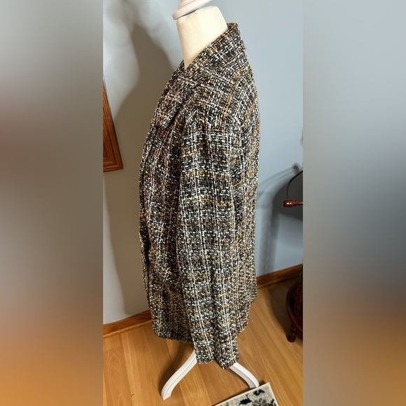 Hyfve Tweed Style Jacket Women’s Size Large Lined 4 Front Buttons Pockets - Picture 7 of 16